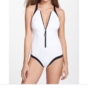 Seafolly Block Party US size 6 One Piece Swim EUC!